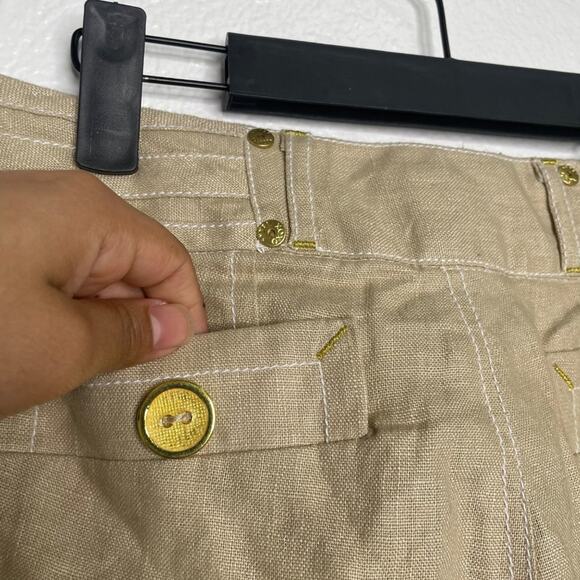 XOXO Womens Pants Size 9 Brown Light Tan Casual Wear Capri Length Lightweight - Picture 14 of 16
